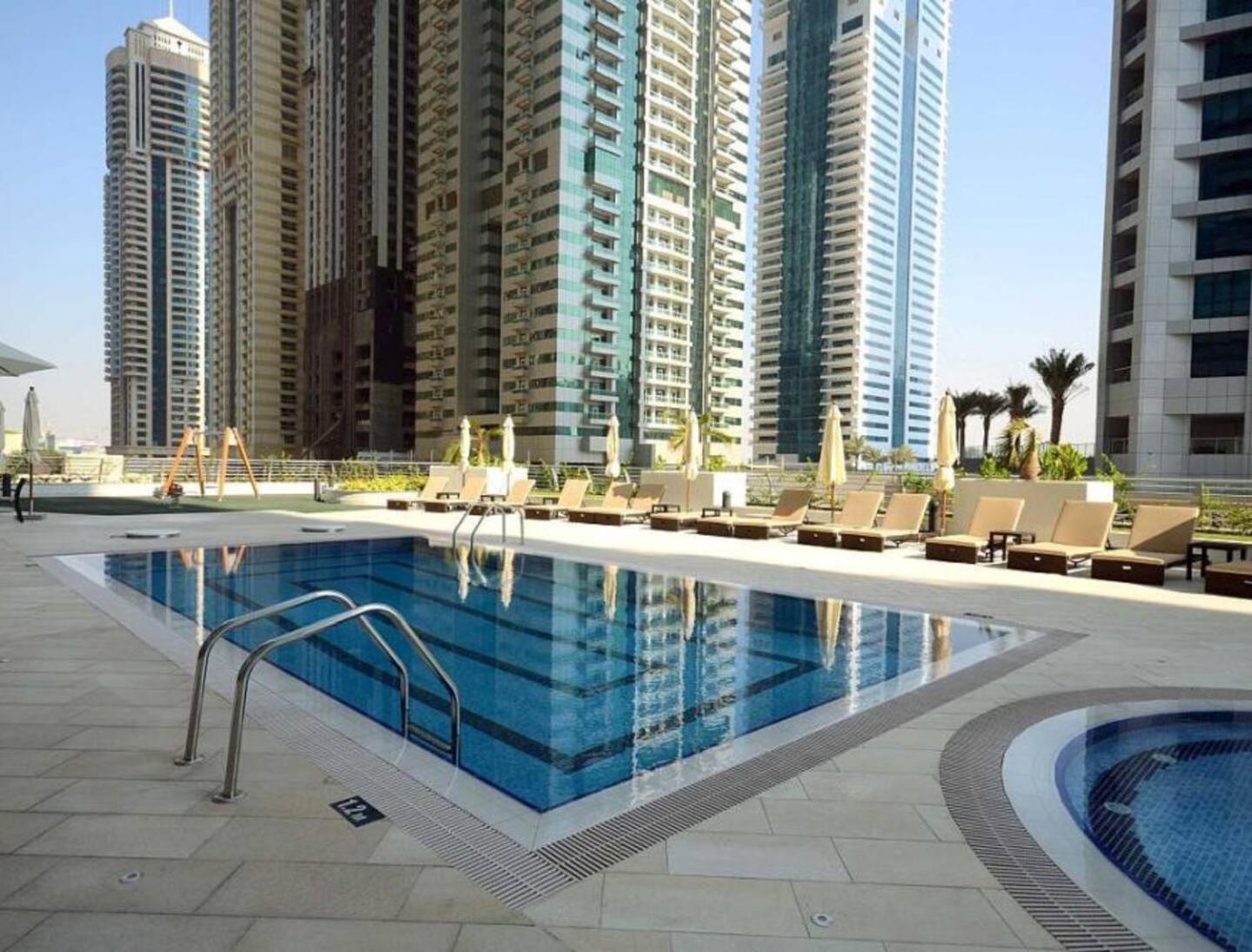 Sea & Palm View Elegant 1 Bedroom Apartment Dubai Buitenkant foto