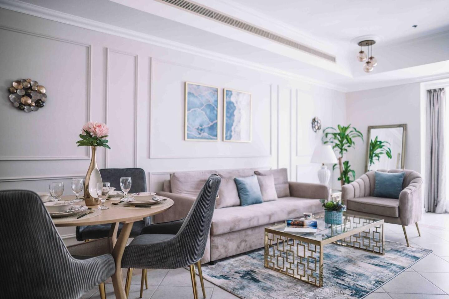 Sea & Palm View Elegant 1 Bedroom Apartment Dubai Buitenkant foto